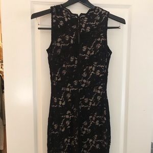 Belle Badgley Mischka black/ nude dress NWT